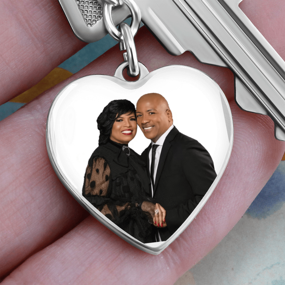 Graphic Heart with Curb Keychain Attachment - Brazeltons