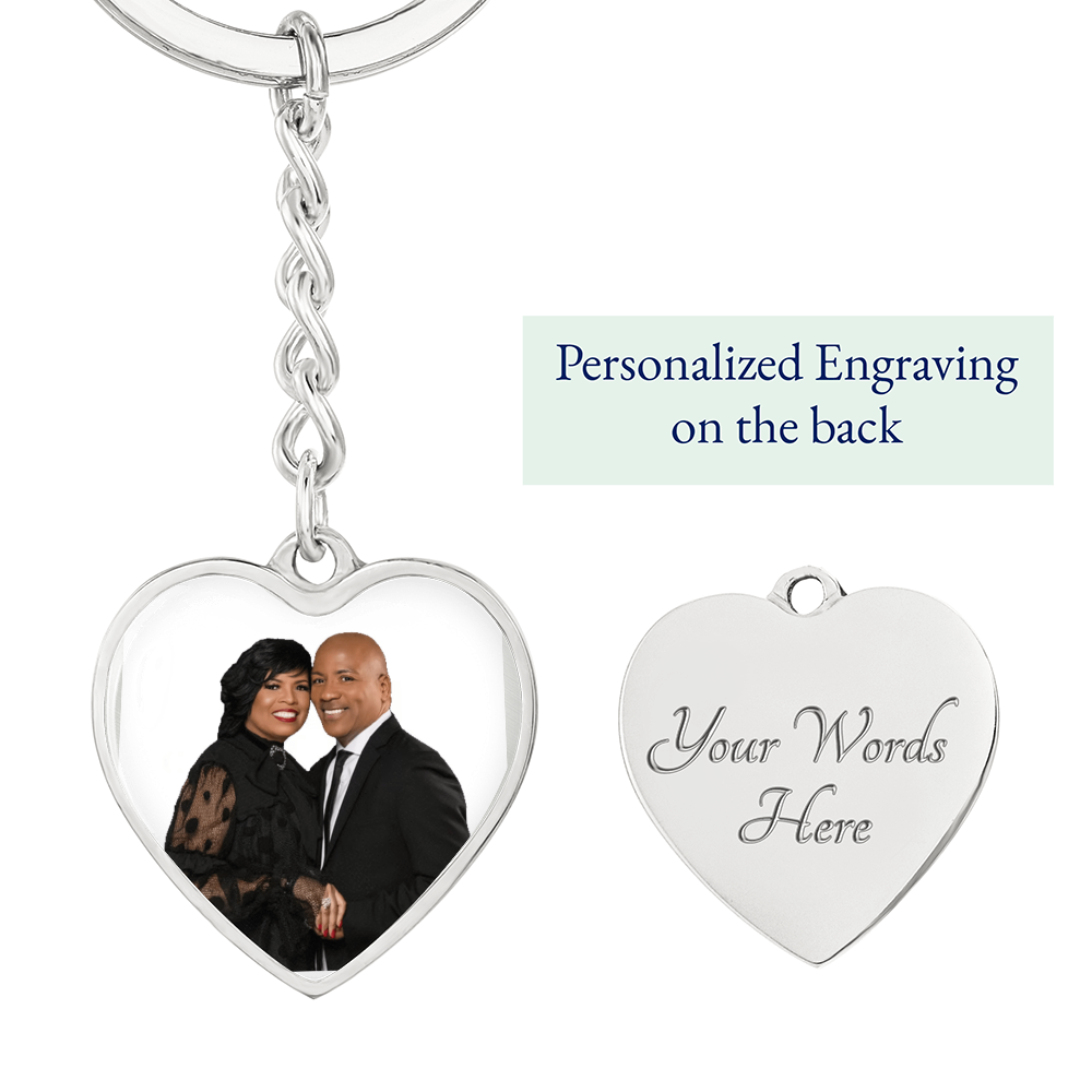 Graphic Heart with Curb Keychain Attachment - Brazeltons