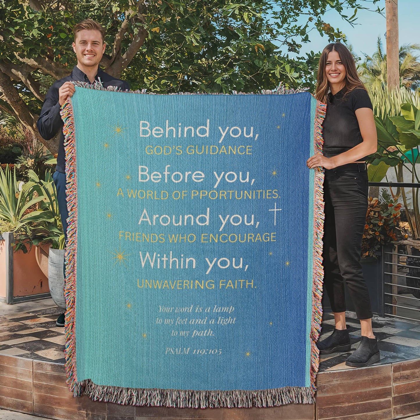 Guided by Faith Throw Blanket