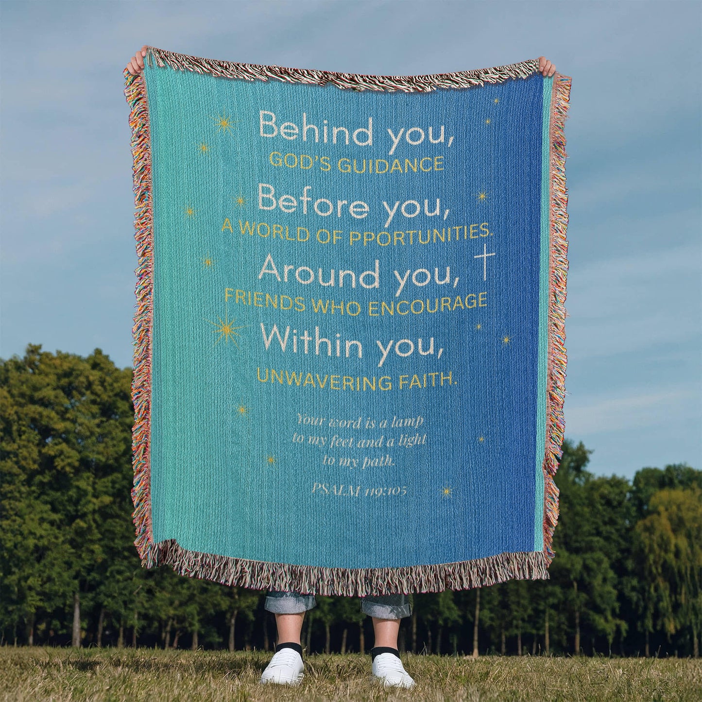Guided by Faith Throw Blanket