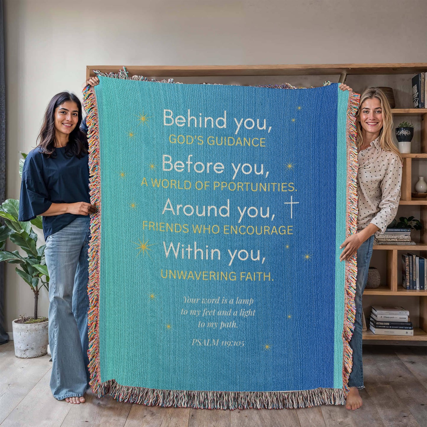 Guided by Faith Throw Blanket