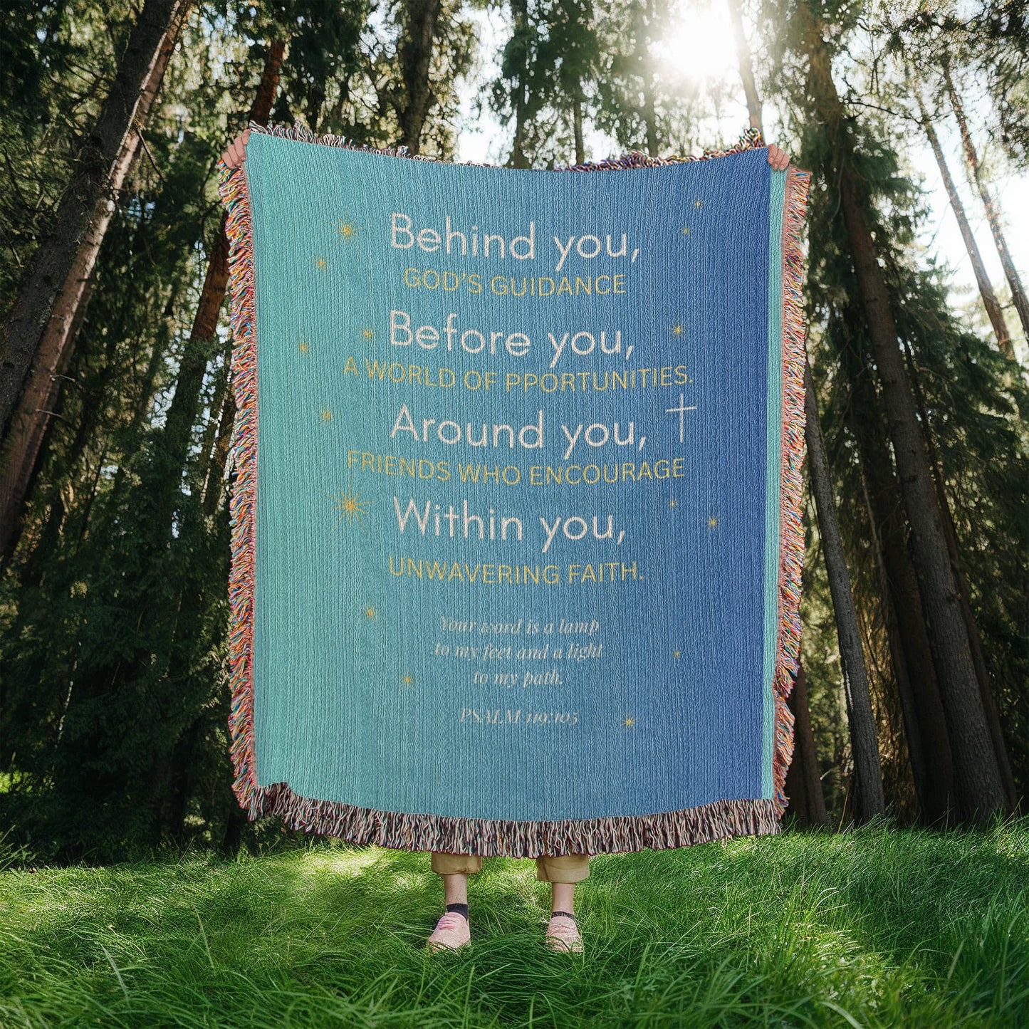 Guided by Faith Throw Blanket