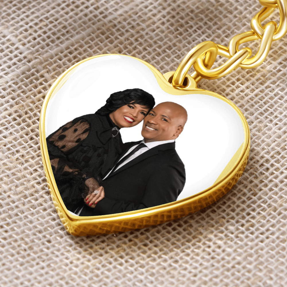 Graphic Heart with Curb Keychain Attachment  - Brazeltons
