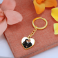 Graphic Heart with Curb Keychain Attachment  - Brazeltons