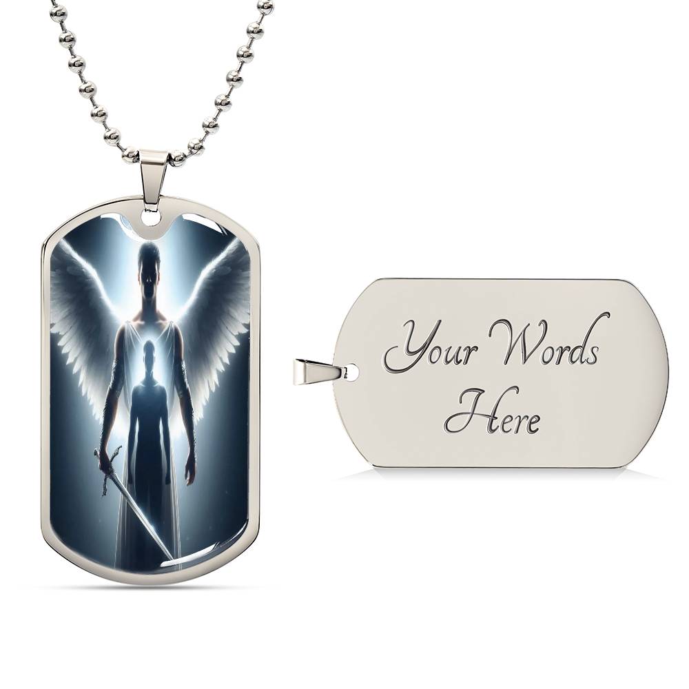 "Guardian Angel" Military Dog Tag