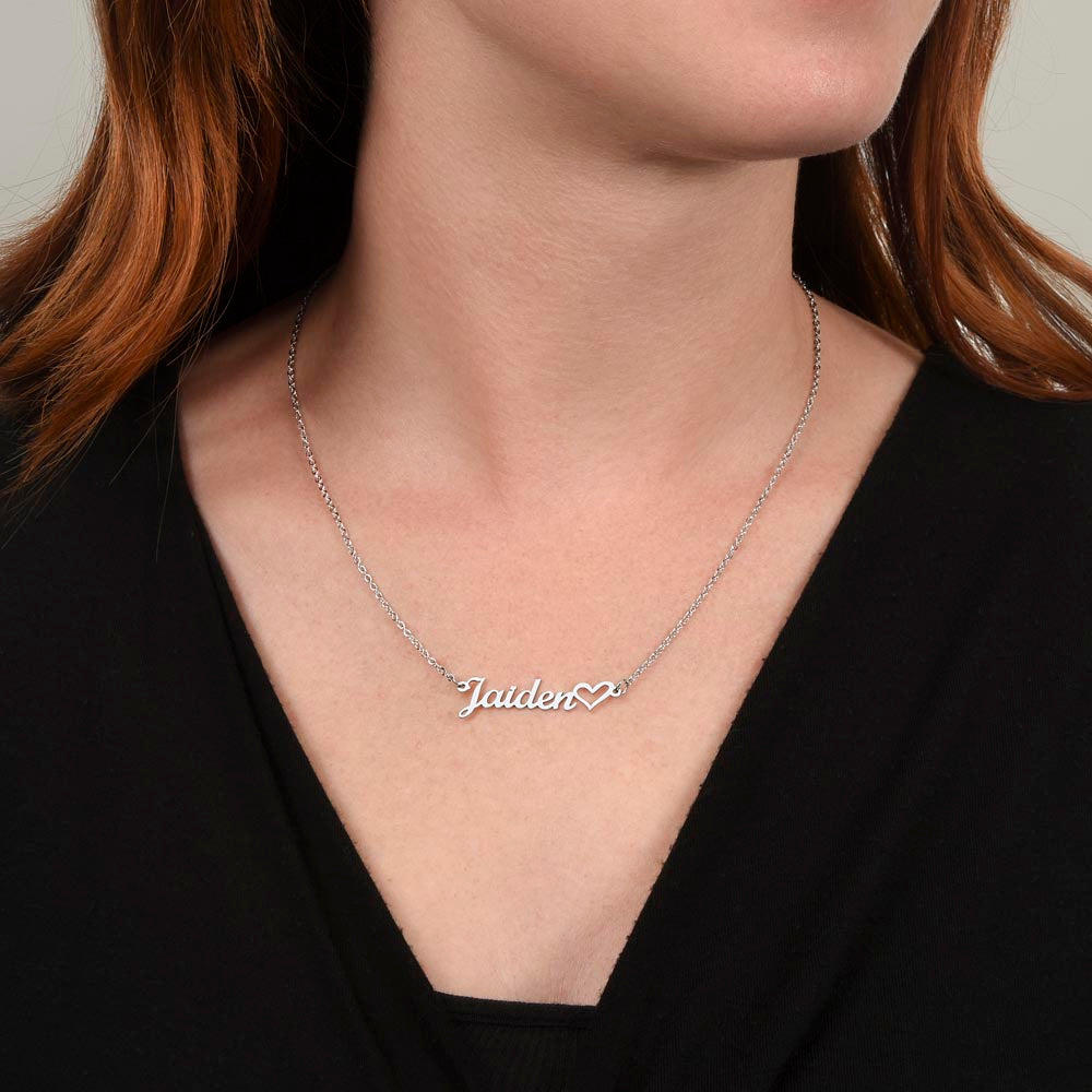 Personalized Name Heart Necklace