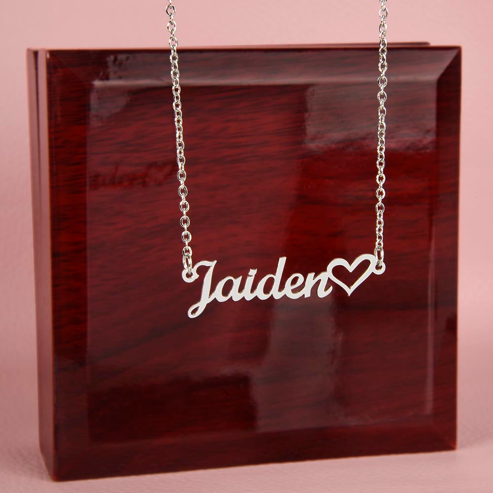 Personalized Name Heart Necklace