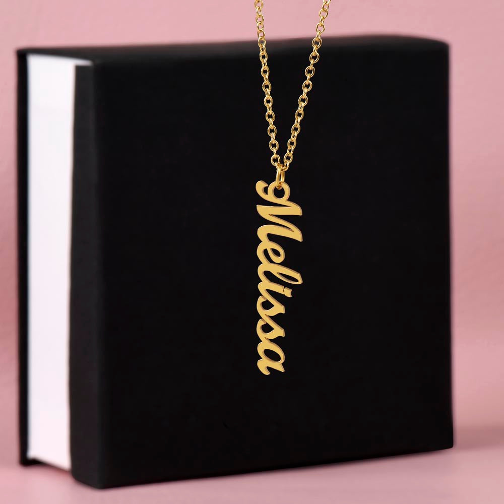 Vertical Personalized Name Necklace