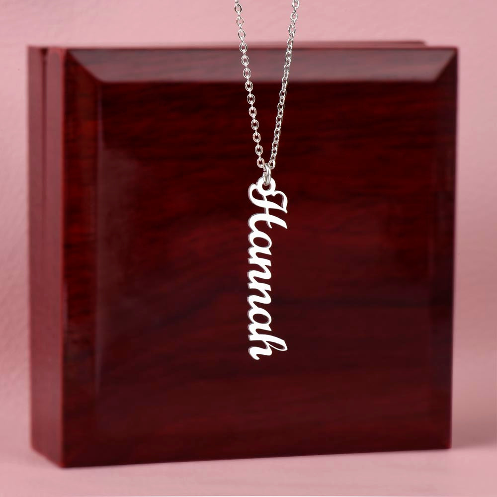 Vertical Personalized Name Necklace