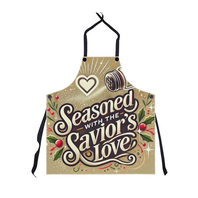 Christmas Apron - Seasoned With the Savior's Love