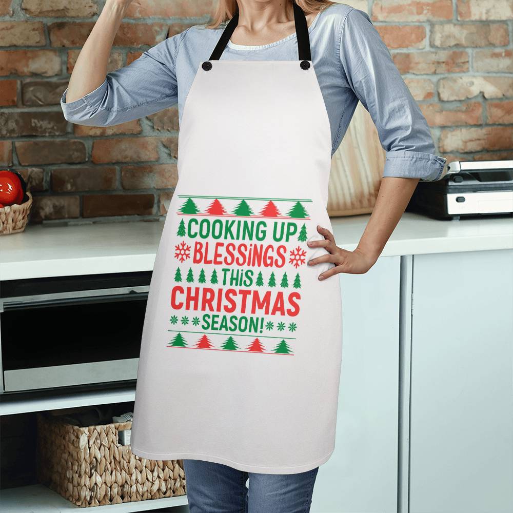 "Cooking Up Blessings This Christmas Season!" Apron