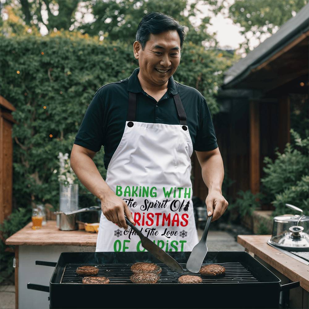 Baking with the Spirit of Christmas and the Love of Christ Apron