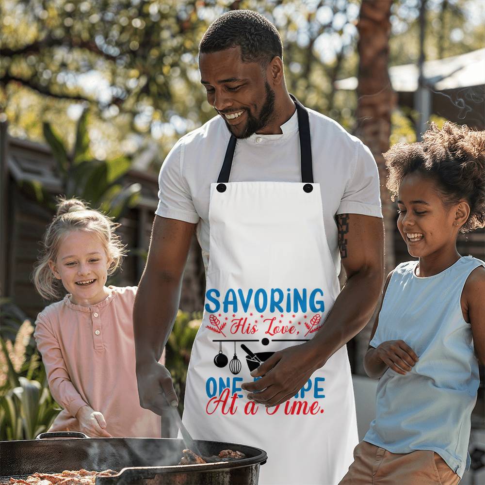 "Savoring His Love, One Recipe at a Time" Apron