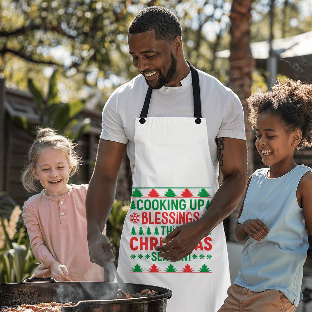 "Cooking Up Blessings This Christmas Season!" Apron