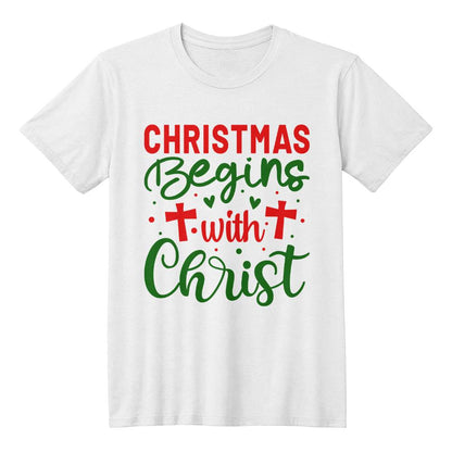 Christmas Begins with Christ" T-Shirt