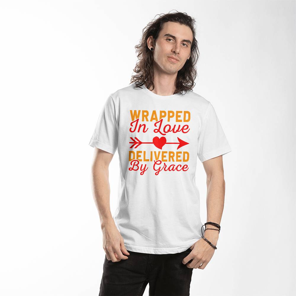 "Wrapped in Love, Delivered by Grace" T-Shirt