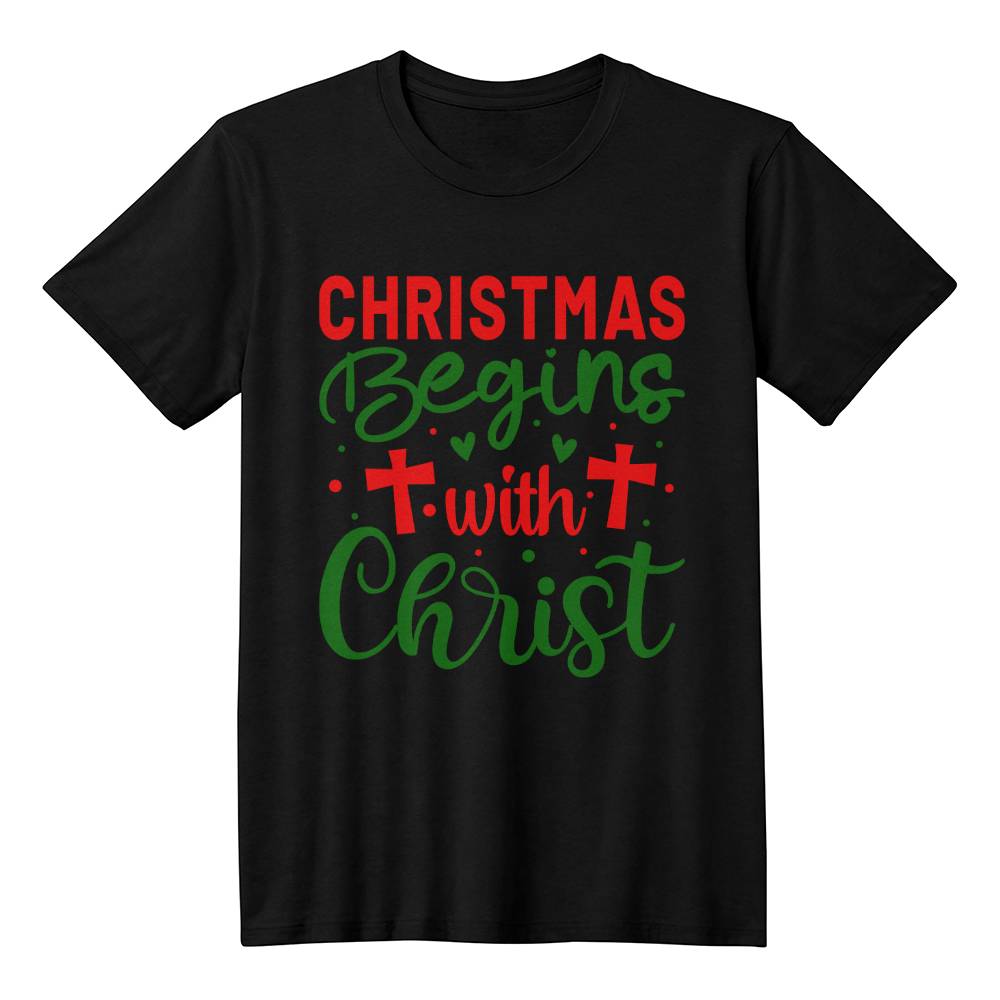 Christmas Begins with Christ" T-Shirt