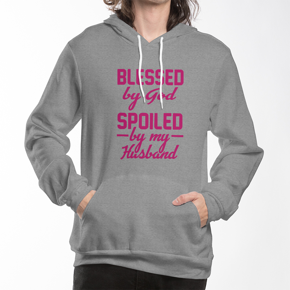 "Blessed by God, Spoiled by My Husband" Hoodie