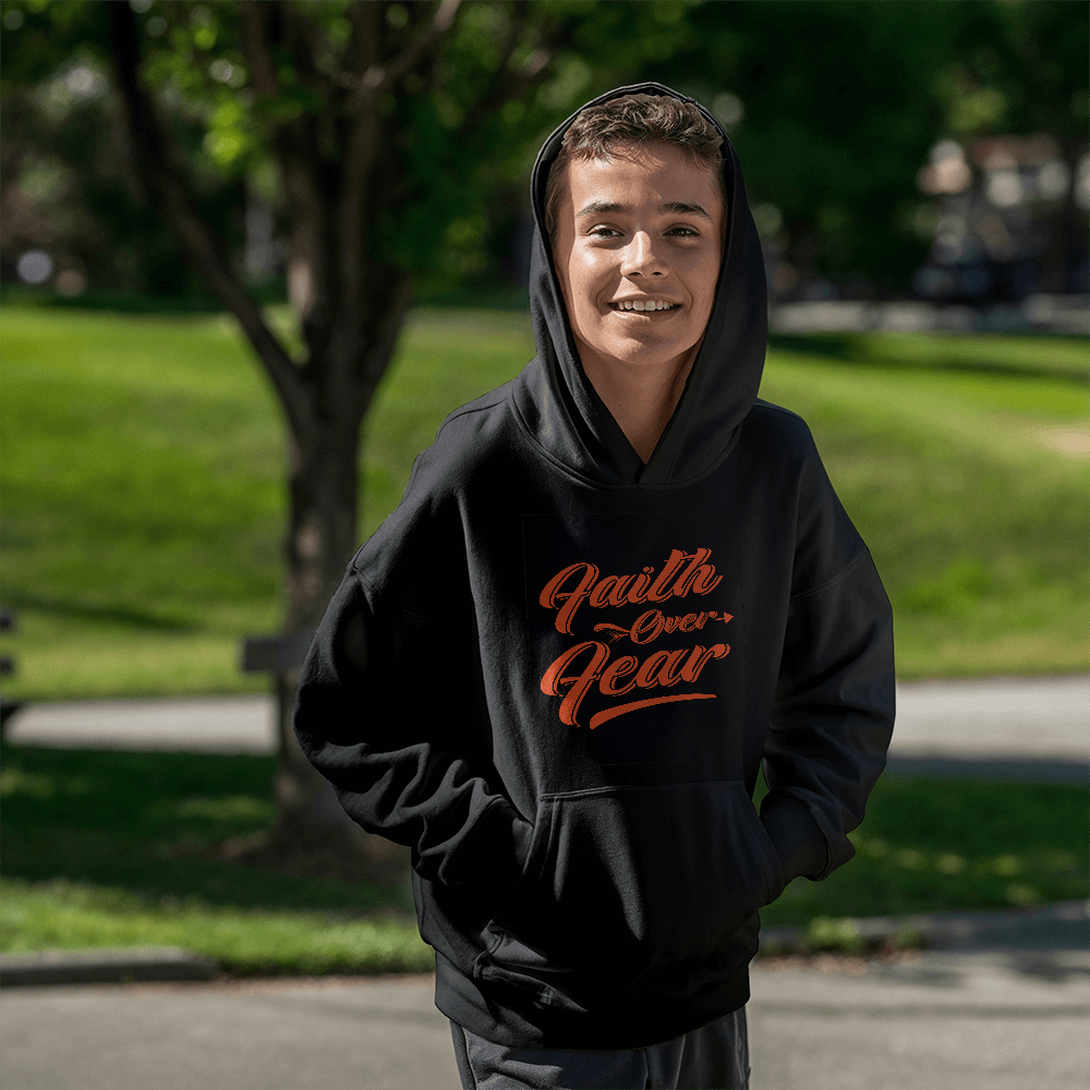 Faith over Fear Kids Hoodie