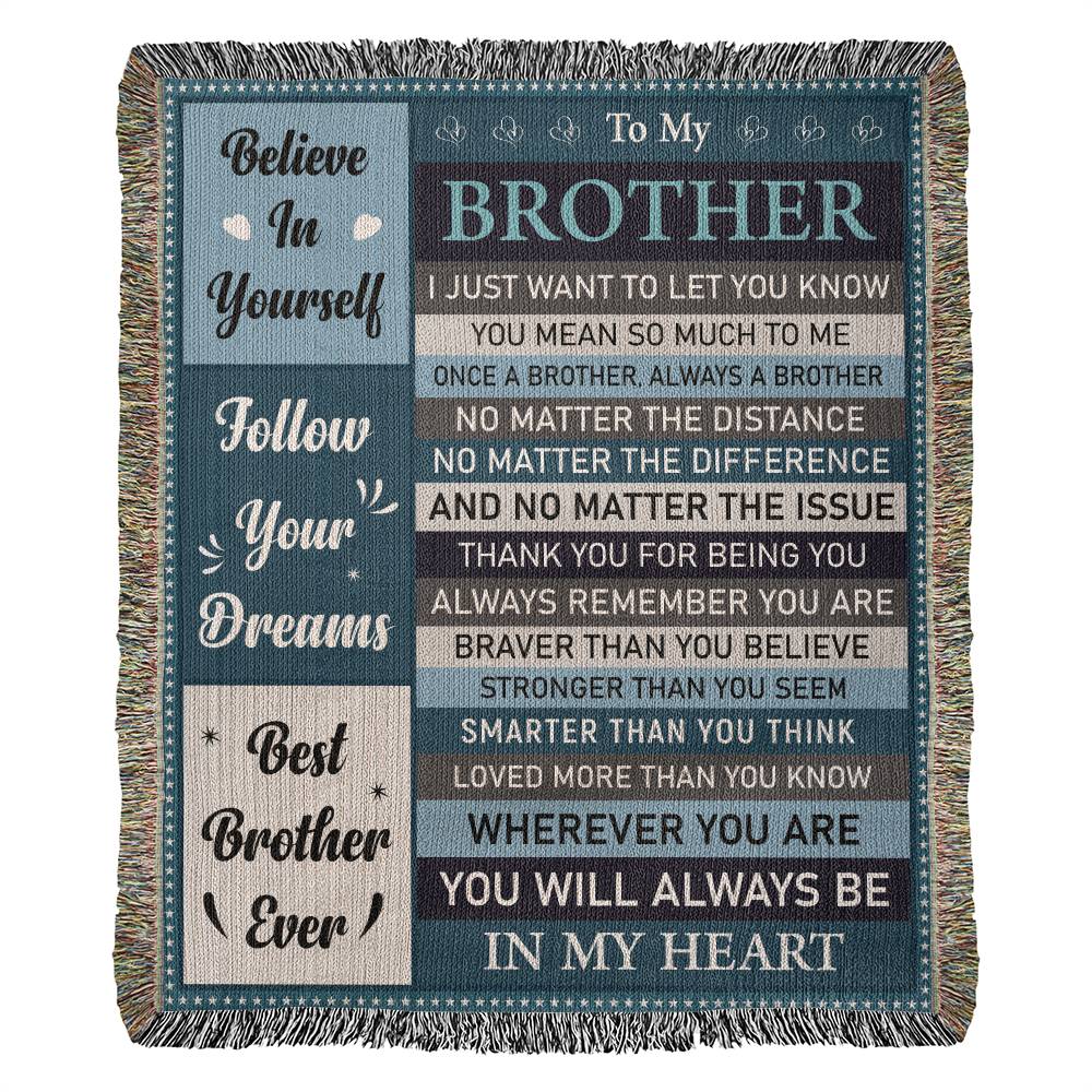 "To My Brother" Inspirational Blanket