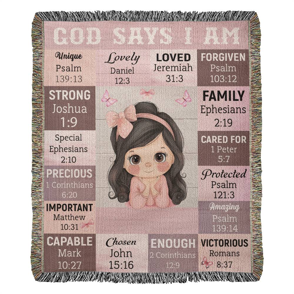 "God Says I Am" Inspirational Blanket