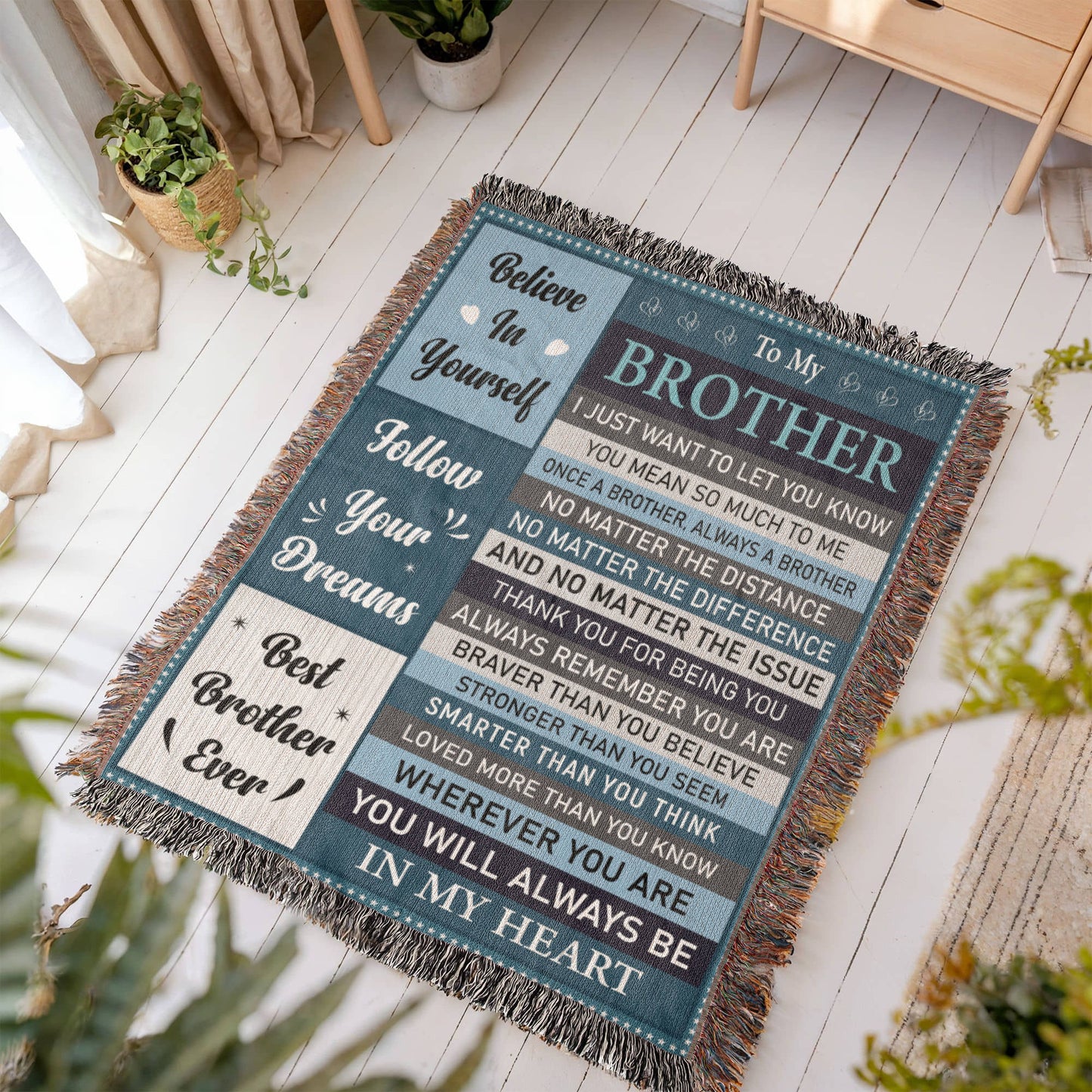 "To My Brother" Inspirational Blanket