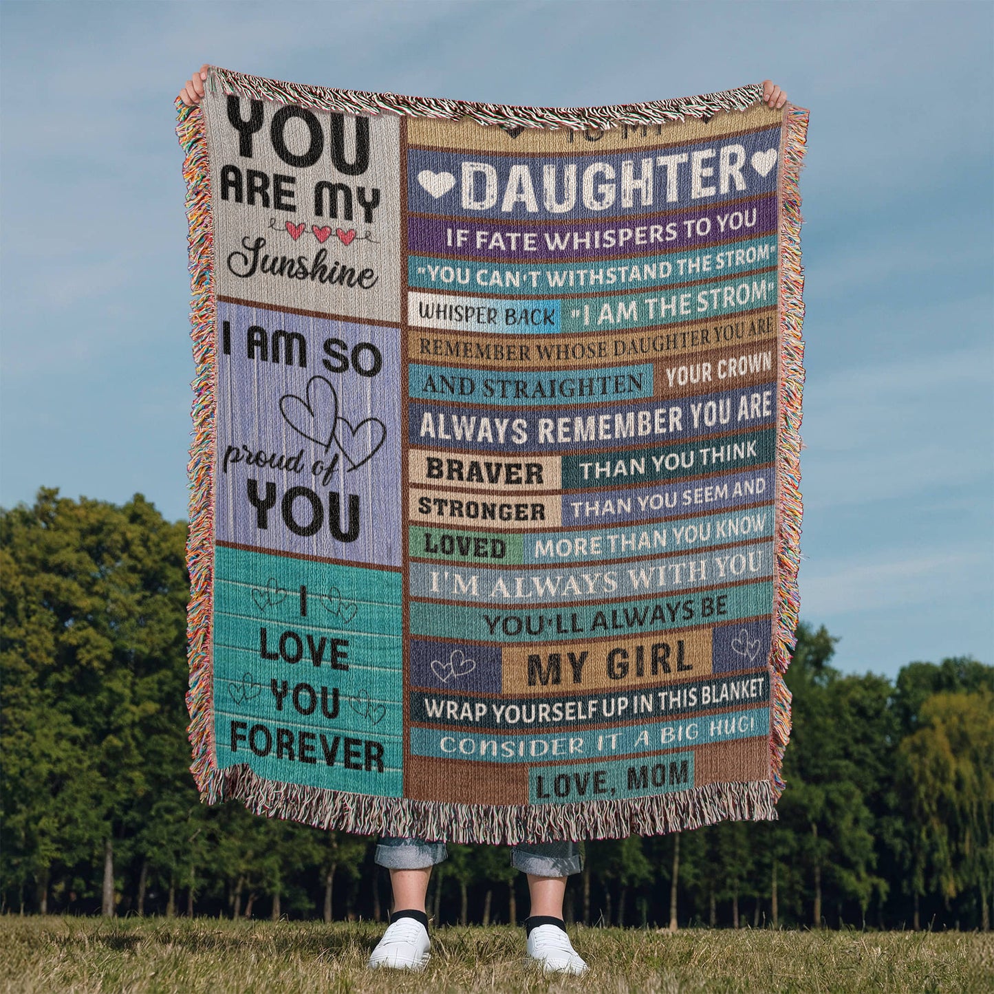 "To My Daughter - You Are My Sunshine" Blanket