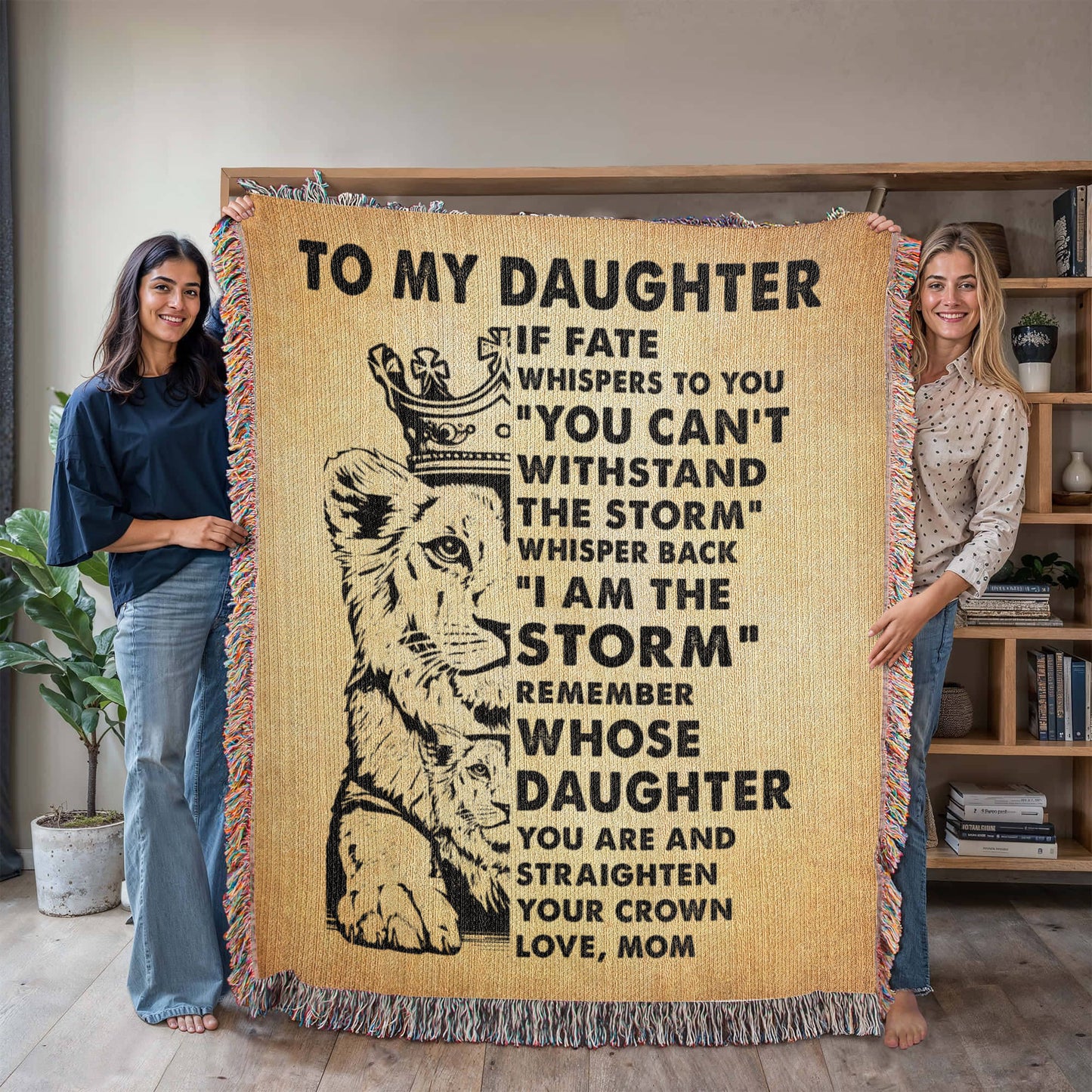 "To My Daughter - I Am The Storm" Inspirational Blanket