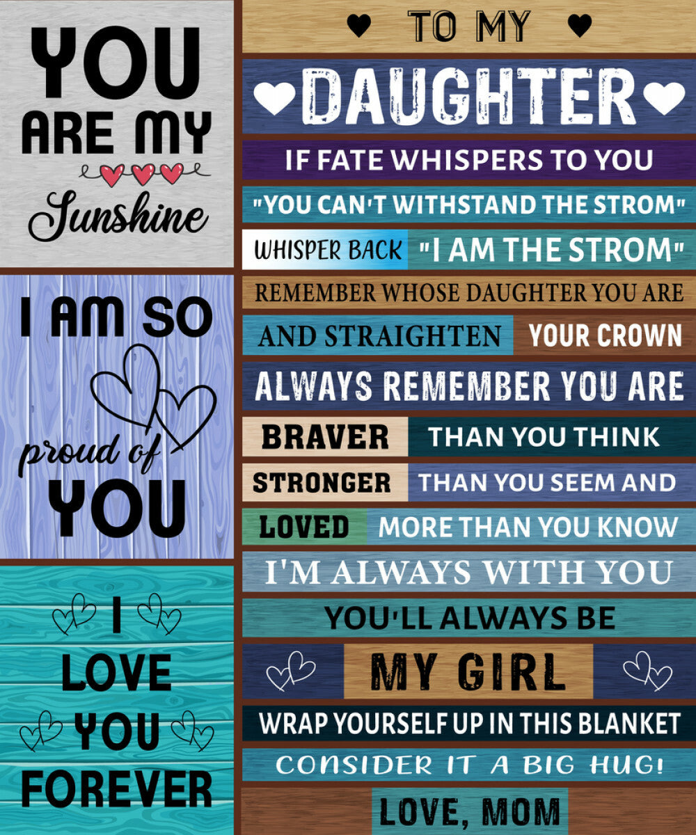 "To My Daughter - You Are My Sunshine" Blanket