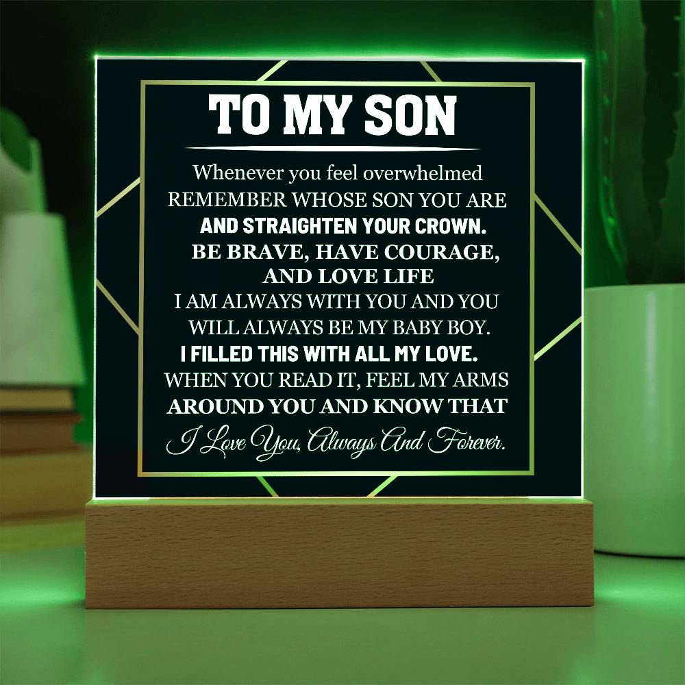 To My Son Acrylic Plaque - I Am Always With You